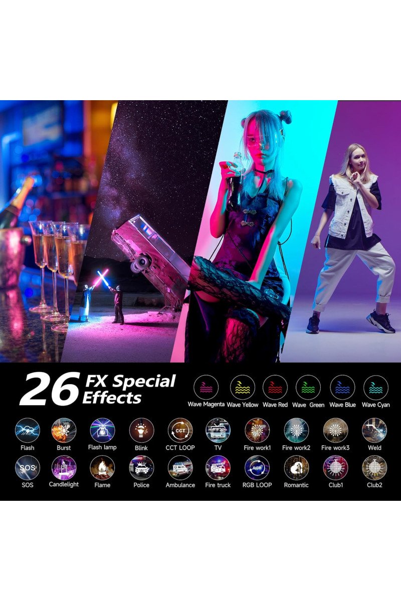 Viltrox K60 RGB Tube Light, 22.4'' with Built-in Rechargeable Battery