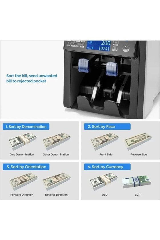 DMInteract DM-950 2 Pocket 15 Multi Currency Sorter