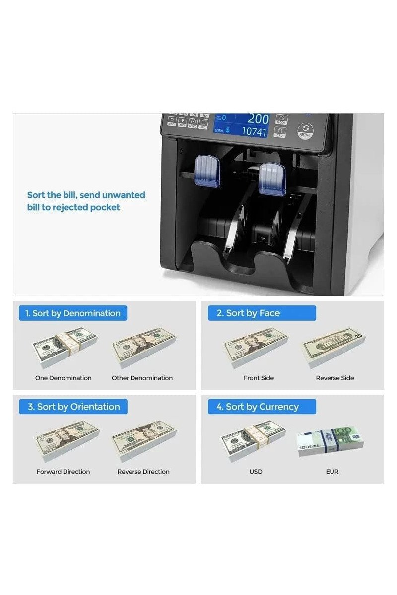 DMInteract DM-950 2 Pocket 15 Multi Currency Sorter