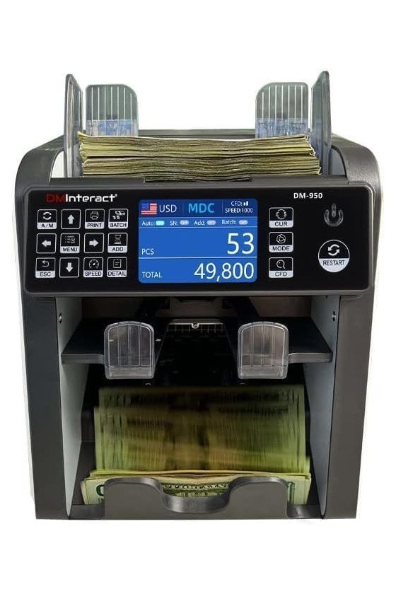 DMInteract DM-950 2 Pocket 15 Multi Currency Sorter