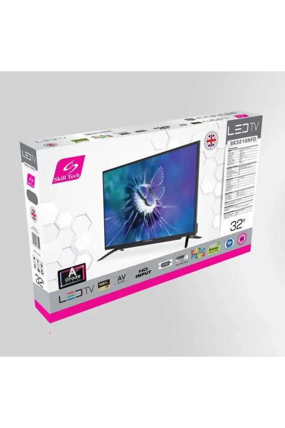 Skill Tech 32 "Normal Full HD Frameless LED TV with A Grade panel