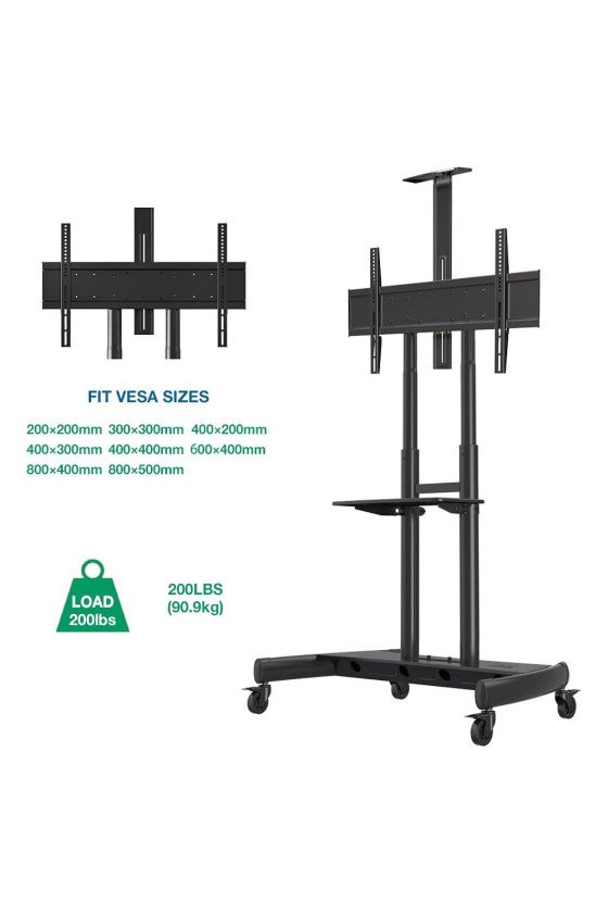 NB AVA1800-70-1P TV Stand/Cart for 37-80'' TVs