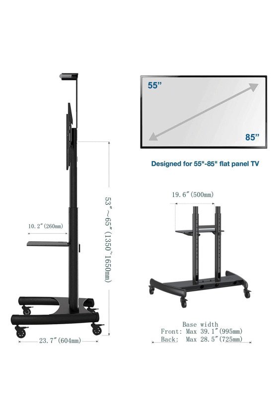 NB AVA1800-70-1P TV Stand/Cart for 37-80'' TVs