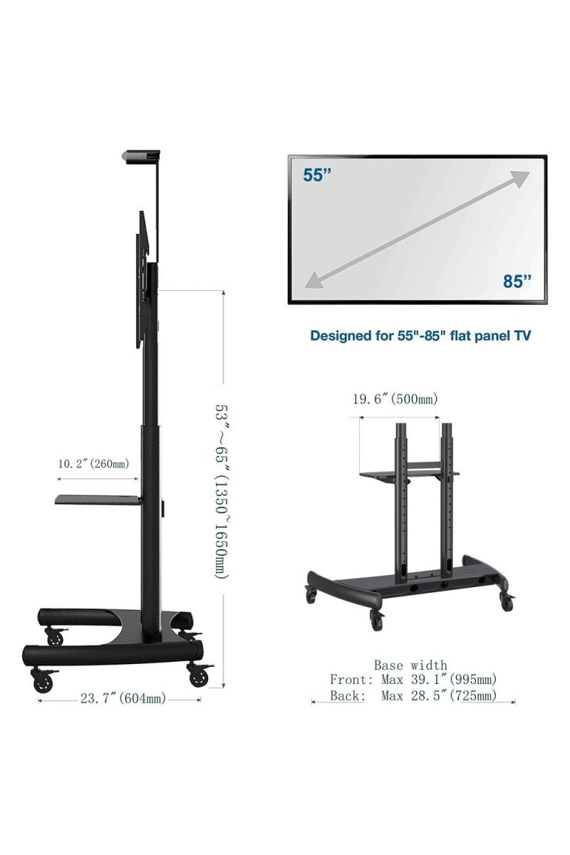 NB AVA1800-70-1P TV Stand/Cart for 37-80'' TVs