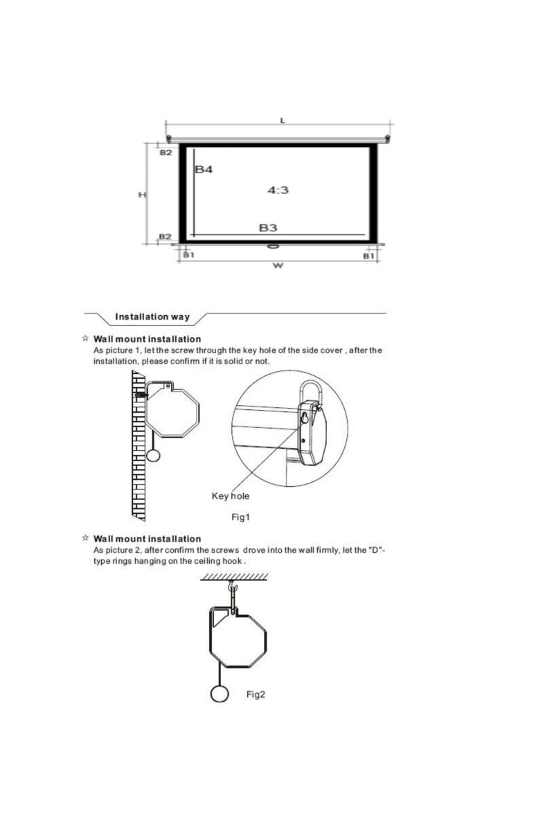 Alpha AES100D Electric Projection Screen 100'' Diagonal 4:3